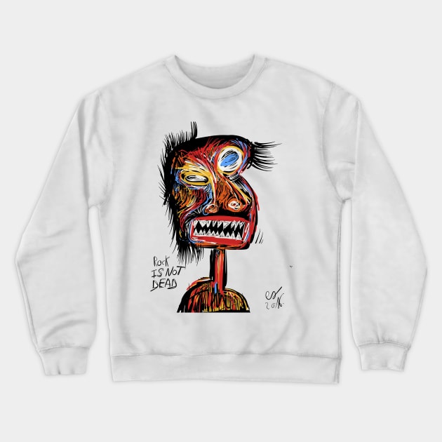 Rock is not dead Graffiti Art Crewneck Sweatshirt by signorino